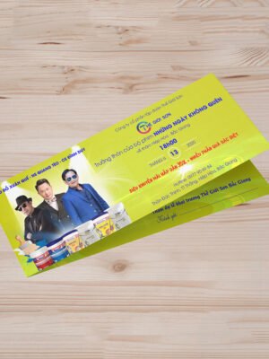 Thiết kế thư mời sự kiện khổ dài màu vàng