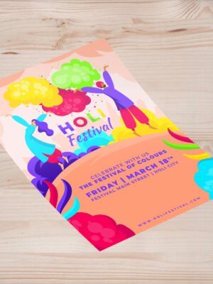 Tờ rơi giới thiệu sự kiện, festival với màu sắc sặc sỡ