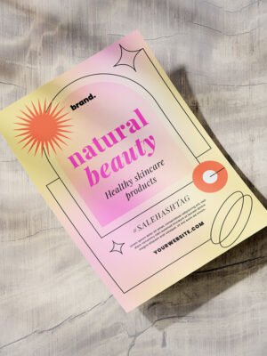 Thiết kế tờ rơi giới thiệu mỹ phẩm, dịch vụ chăm sóc sắc đẹp theo phong cách ấn tượng