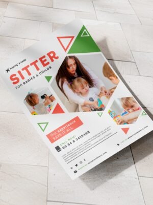 Tờ rơi giới thiệu dịch vụ trông giữ và chăm sóc trẻ em