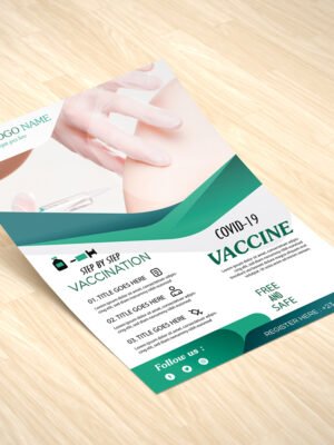 Thiết kế tờ rơi dịch vụ tiêm chủng, vắc xin, dịch vụ y tế