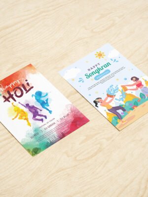 Thiết kế tờ rơi nhiều màu sắc sặc sỡ, colorful flyer