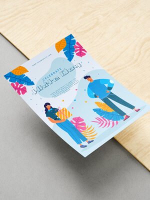 Thiết kế tờ rơi phong cách sử dụng hình vẽ hiện đại