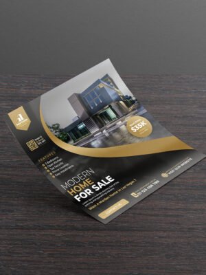 Mẫu thiết kế tờ rơi bất động sản khổ vuông lịch lãm