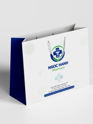 Thiết kế túi xách giấy nhà thuốc, dịch vụ y tế,  sức khỏe sang trọng
