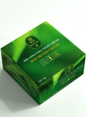 Thiết kế bao bì hộp giấy cho sản phẩm mỹ phẩm màu xanh