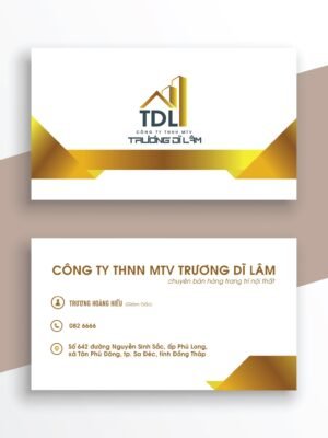 Danh thiếp - name card cho doanh nghiệp sơn, nội thất