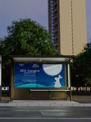 Thiết kế banner quảng cáo ngoài trời, bến xe buýt