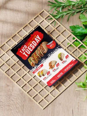 Thiết kế tờ rơi A5 in màu hai mặt cho nhà hàng