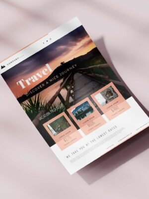 Tờ rơi du lịch theo phong cách khám phá điều mới