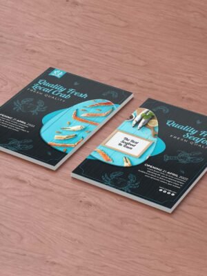 Tờ rơi A5, A4 hai mặt quảng cáo cửa hàng hải sản tươi sống