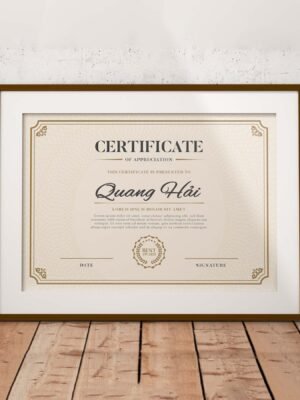 Mẫu thiết kế chứng nhận theo phong cách truyền thống nhưng không kém phần giá trị