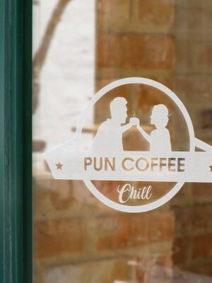 Thiết kế logo cắt decal - phim mờ cho các không gian trên kính hoặc sáng bóng