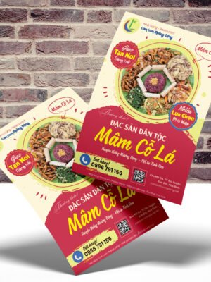 Thiết kế tờ rơi quảng cáo sản phẩm mới dịch vụ nhà hàng