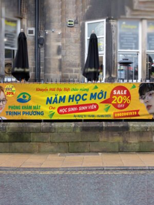 Thiết kế banner chương trình khuyến mãi chào mừng năm học mới