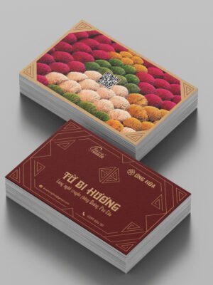 Thiết kế danh thiếp làng nghề truyền thống tăm hương