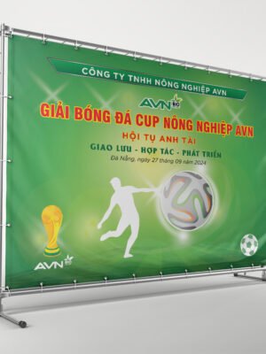 Thiết kế backdrop sự kiện bóng đá, giao lưu