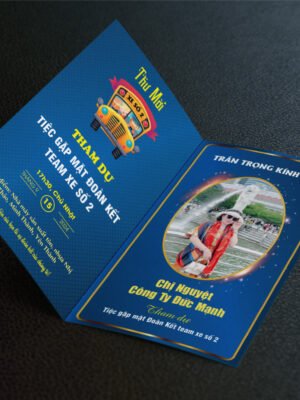 Thiết kế thư mời sự kiện màu xanh biển sang trọng Blue Luxury