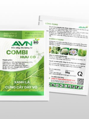 Thiết kế bao bì phân bón đóng gói sản phẩm hữu cơ màu xanh