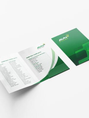 Thiết kế bìa kẹp file đựng tài liệu kích cỡ A4 màu xanh lá cây