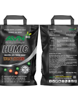 Thiết kế bao bì phân bón hiện đại màu đen Humic