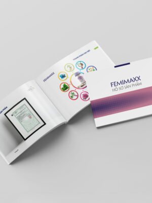 Thiết kế hồ sơ sản phẩm dược mỹ phẩm phong cách hiện đại sang trọng Femimaxx