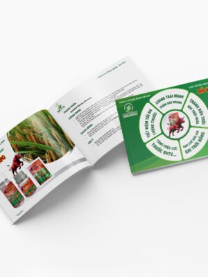 Thiết kế sổ tay sản phẩm nông nghiệp màu xanh lá cây