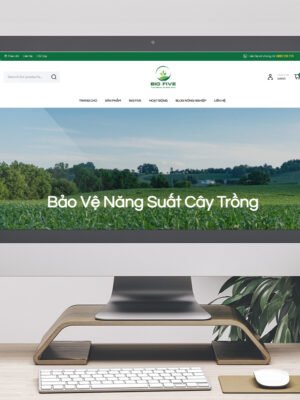 Thiết kế website Nông nghiệp phong cách màu xanh