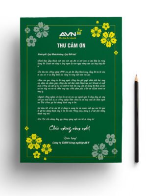 Thiết kế thư cảm ơn và chúc mừng năm mới