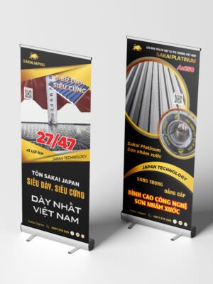 Thiết kế Standee sản phẩm công nghiệp phong cách hiện đại