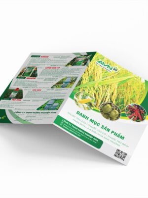 Thiết kế tờ rơi A3 gập đôi 4 mặt A4 sản phẩm Nông nghiệp
