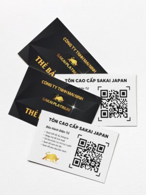 Thẻ bảo hành Sản phẩm Dịch vụ màu đen