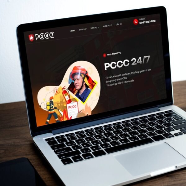 Thiết kế trang web dịch vụ tư vấn, thi công phòng cháy chữa cháy