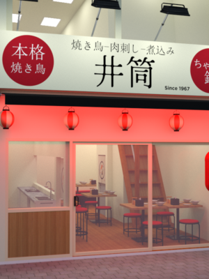 Thiết kế mô hình 3D nhà hàng, quán ăn, mặt bằng kinh doanh