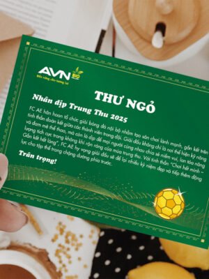 Thư mời sự kiện giao lưu bóng đá màu xanh