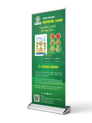 Thiết kế Standee sự kiện Hội thảo Nông nghiệp, Bảo vệ thực vật màu xanh
