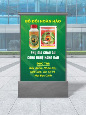 Thiết kế poster quảng cáo ngoài trời sản phẩm Nông nghiệp, Bảo vệ thực vật màu xanh