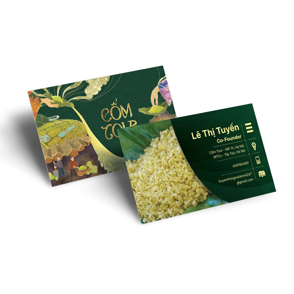 Mẫu thiết kế namecard với các họa tiết truyền thống