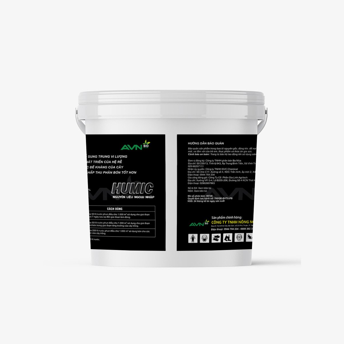 Thiết kế mẫu xô sản phẩm Humic 10kg - Ảnh 2