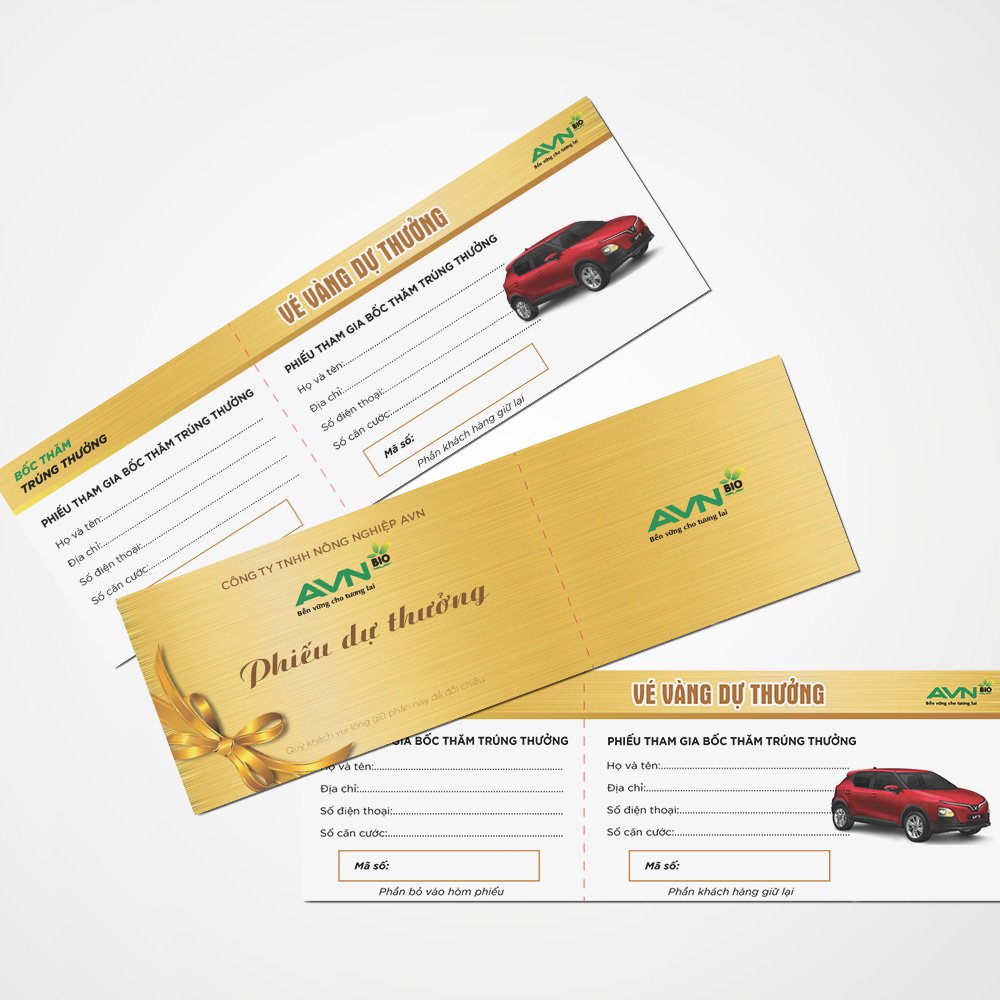 Thiết kế vé bốc thăm trúng thưởng xé rời