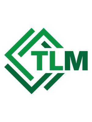 Thiết kế logo TLM màu xanh lá cây