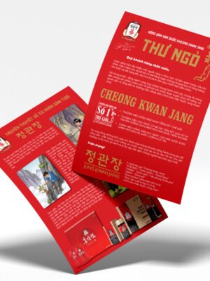 Thiết kế tờ rơi Hồng sâm Hàn Quốc