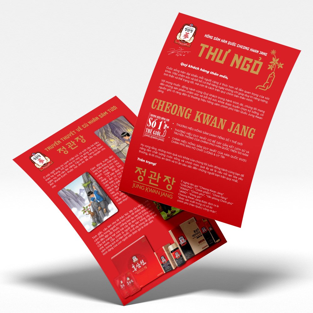 Thiết kế tờ rơi Hồng sâm Hàn Quốc