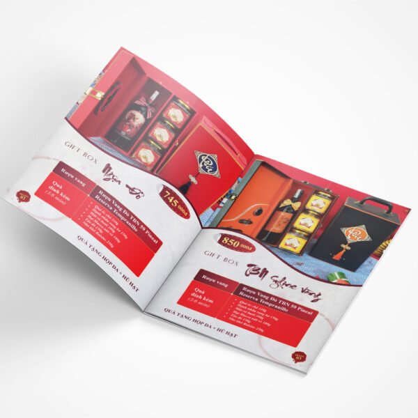 Thiết kế Catalog sản phẩm bộ quà tặng rượu vang