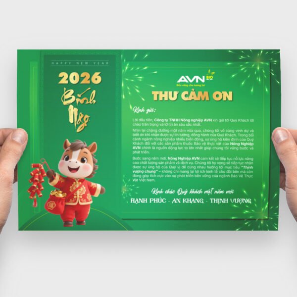 Thiết kế thư cảm ơn khách hàng nhân dịp Tết đến