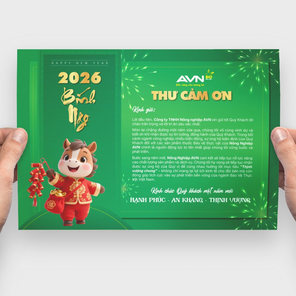 Thiết kế thư cảm ơn khách hàng nhân dịp Tết đến