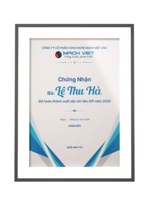 Thiết kế chứng nhận, bằng khen mẫu xanh ít họa tiết