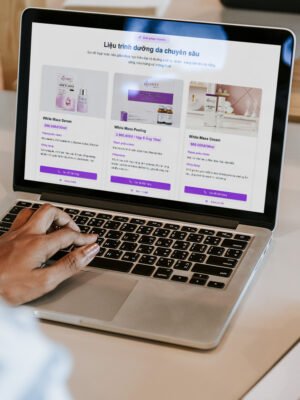 Thiết kế trang web landing page trưng bày mỹ phẩm