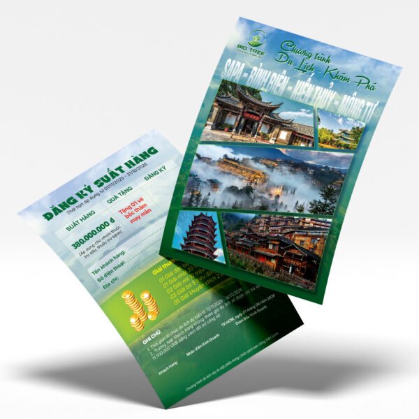 Thiết kế tờ rơi quảng cáo chương trình du lịch doanh nghiệp